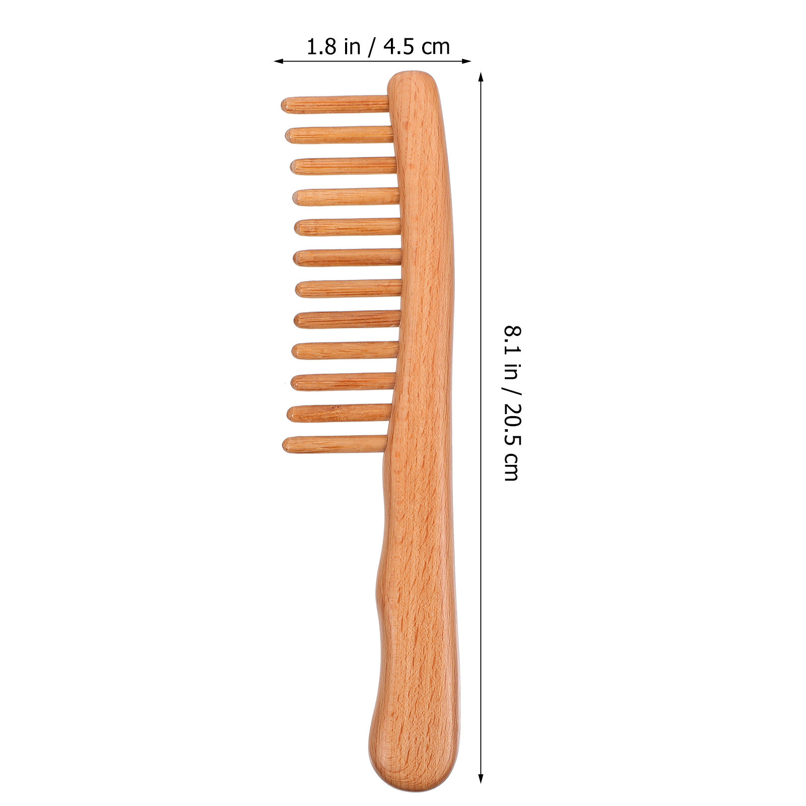 1Pcs Polished Natural Wood Mas - Hair Care Nature ulasan dan harga