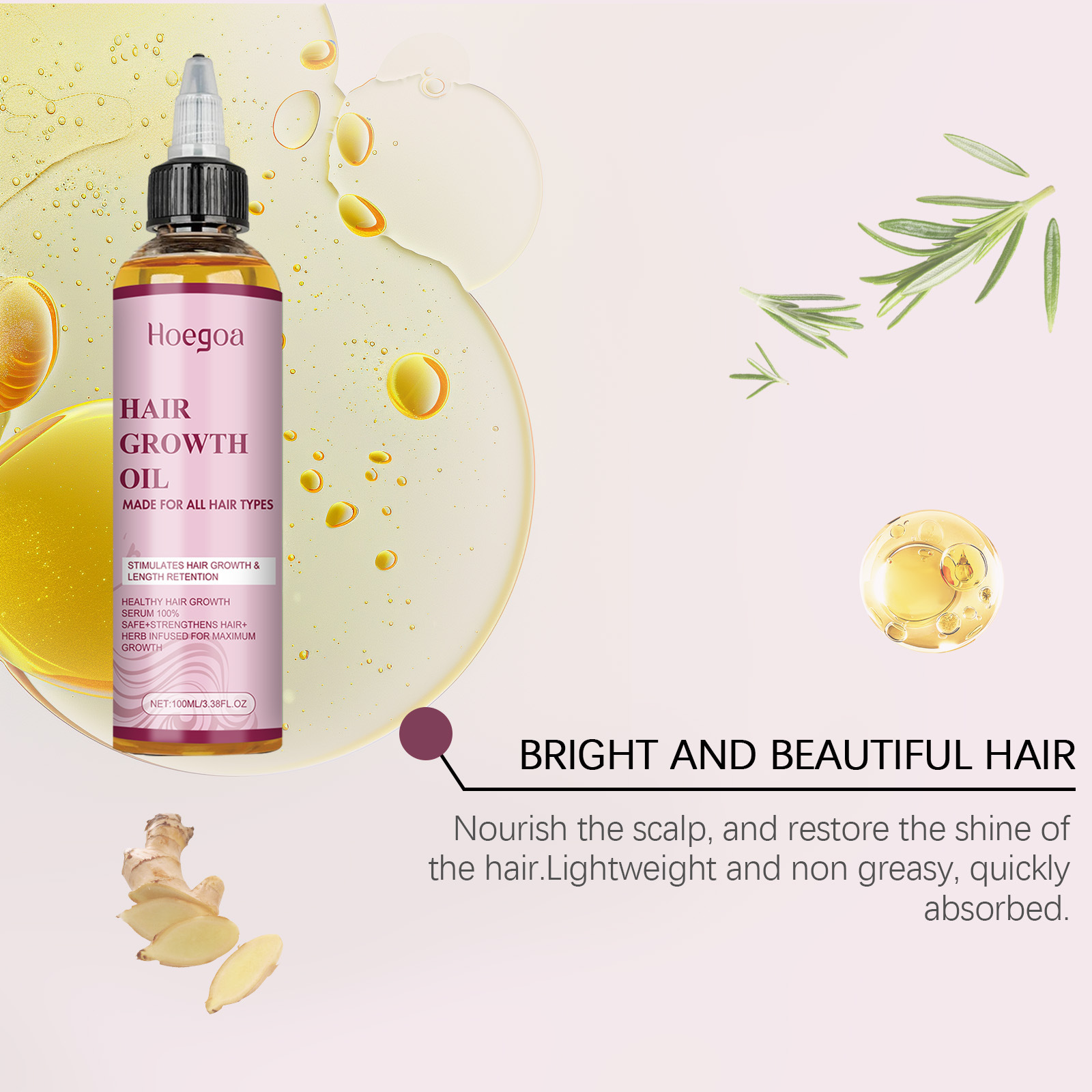 Hair Growth Oil Repair Split E - Hair Care Nature ulasan dan harga
