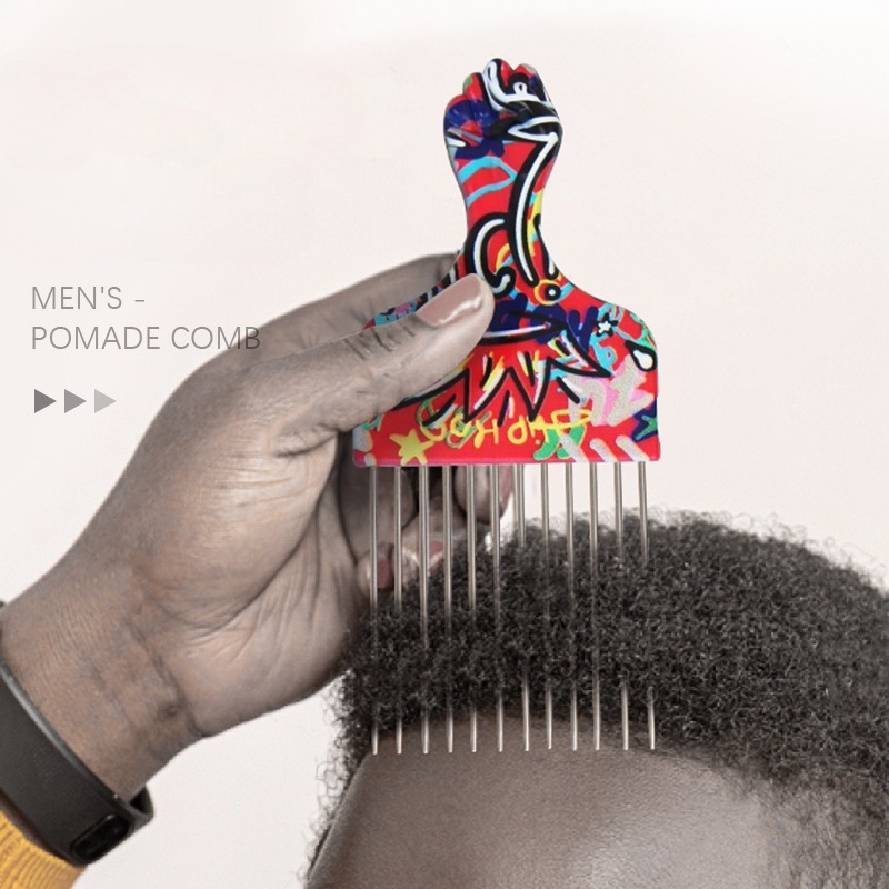 2Pcs Professional Salon Afro C - Afro Pick Comb ulasan dan harga