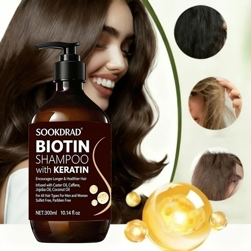 Biotin Keratin Hair Shampoo, L - Hair Care Keratin Shampoo ulasan dan harga