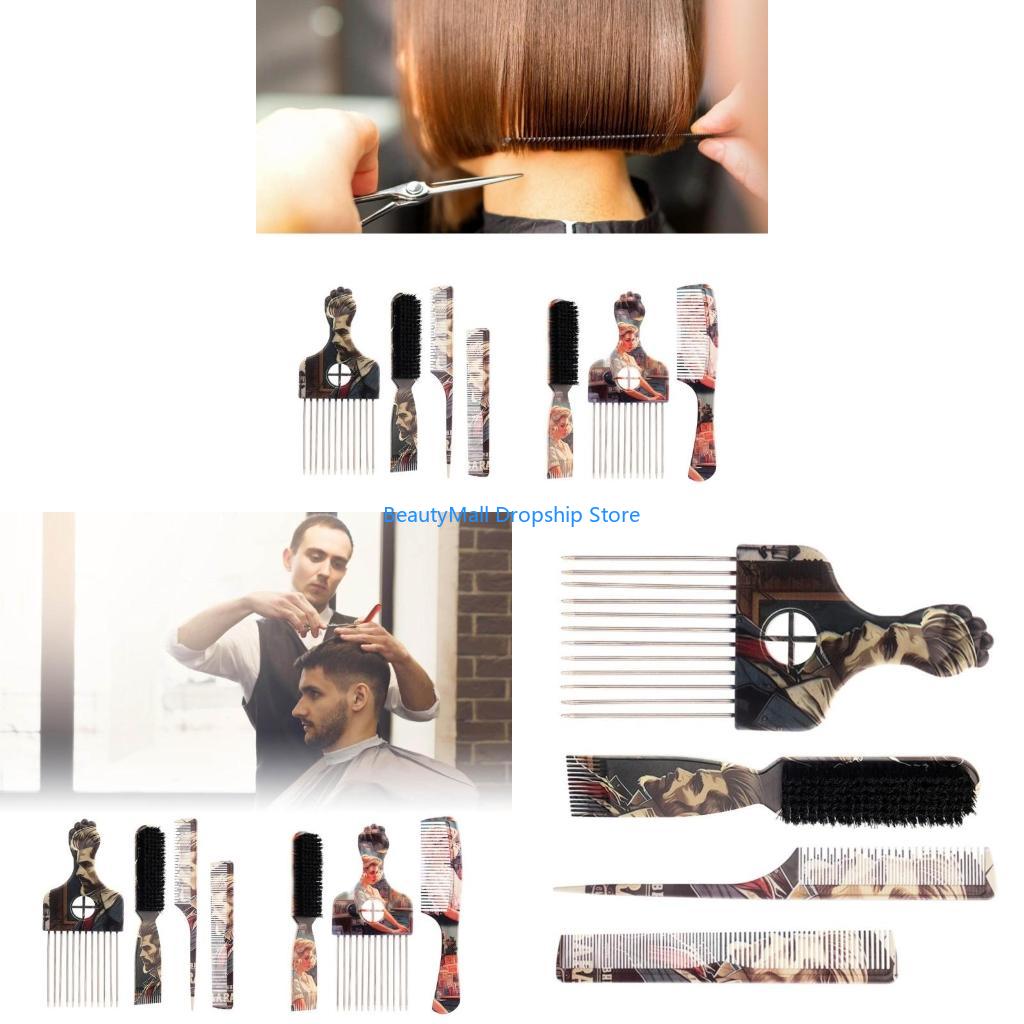 40JD Fashion Hairbrush Set Wit - Afro Pick Comb ulasan dan harga