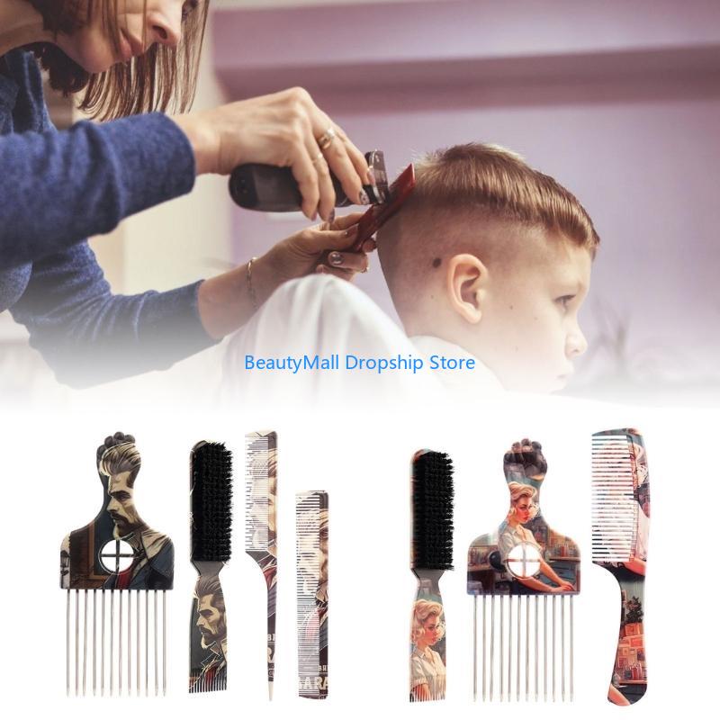40JD Fashion Hairbrush Set Wit - Afro Pick Comb ulasan dan harga