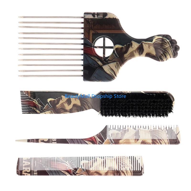 40JD Fashion Hairbrush Set Wit - Afro Pick Comb ulasan dan harga