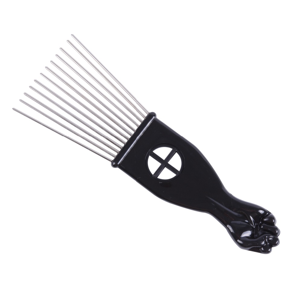 Salon Use Black Metal African  - Afro Pick Comb ulasan dan harga