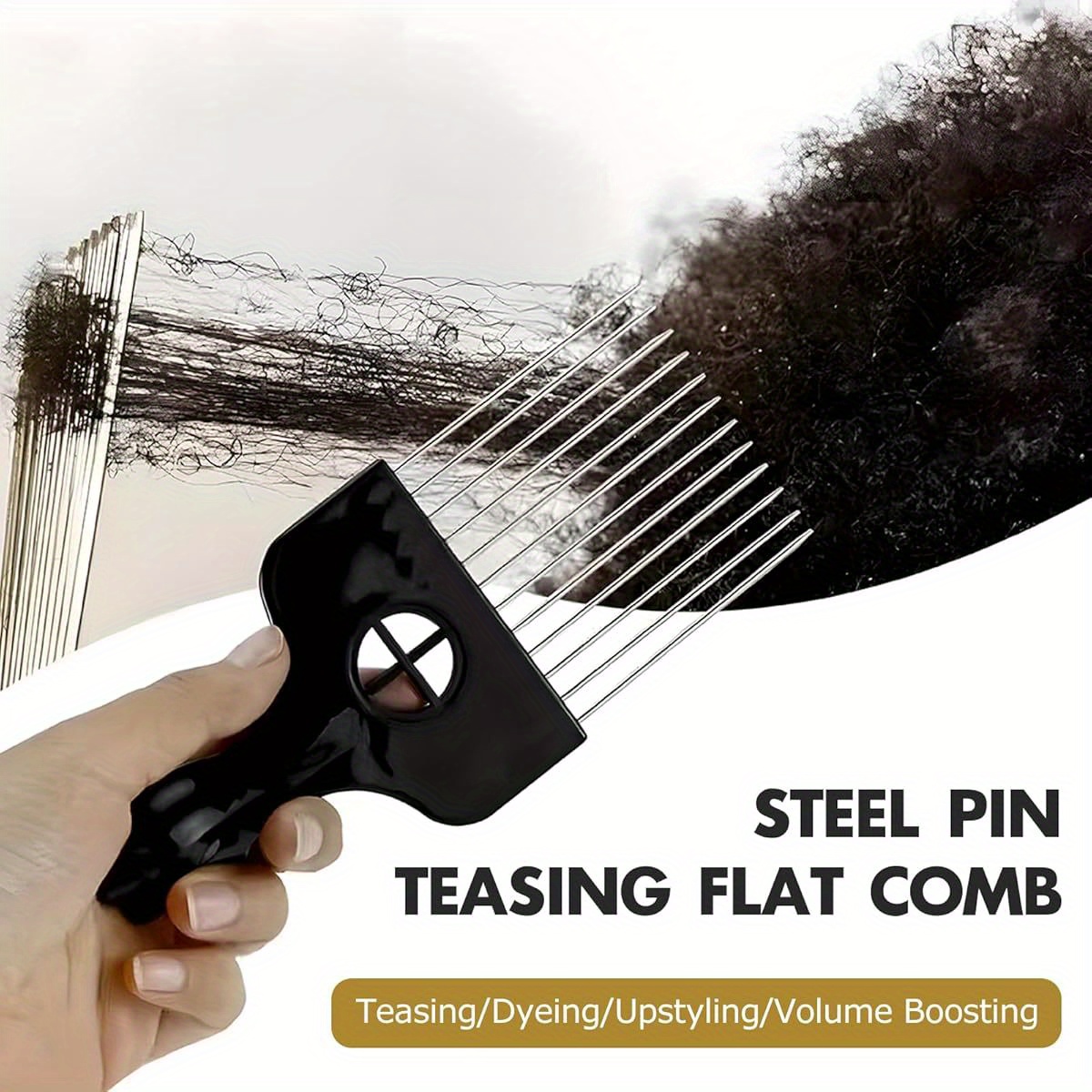 1- Piece Stainless Steel Afro  - Afro Pick Comb ulasan dan harga