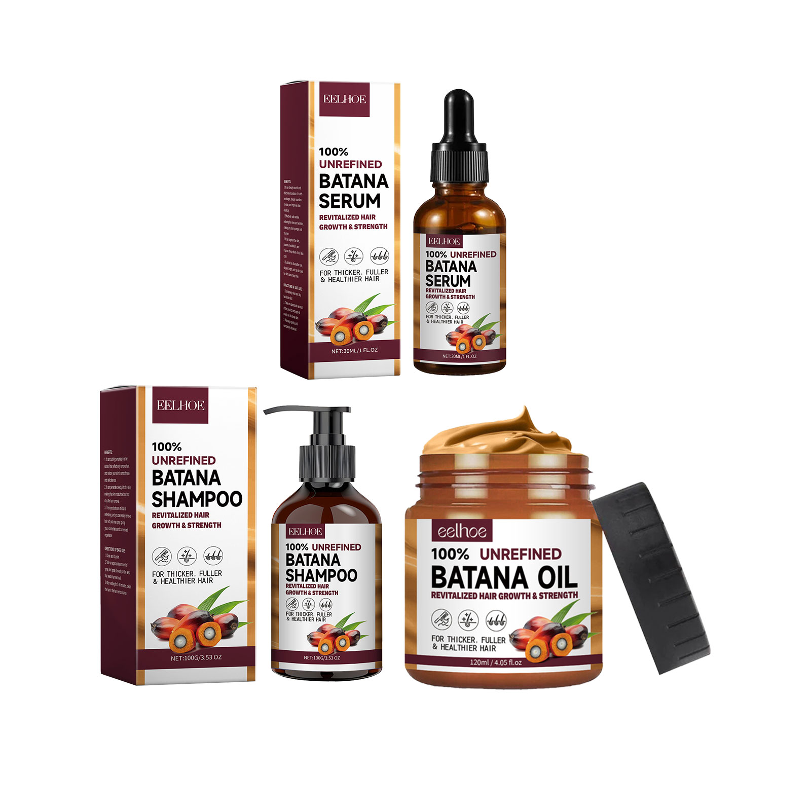 EELHOE Natural Batana Oil Deep - Hair Care Keratin Shampoo ulasan dan harga