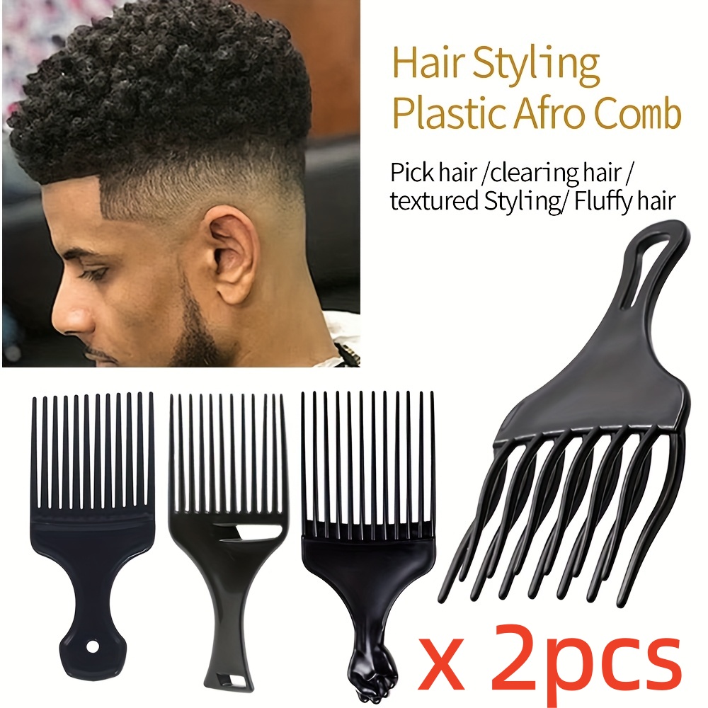2pcs/pack Professional Barber  - Afro Pick Comb ulasan dan harga