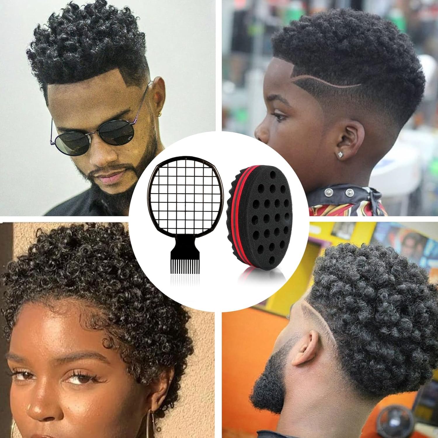 2pcs Afro Twist hair comb spon - Afro Pick Comb ulasan dan harga