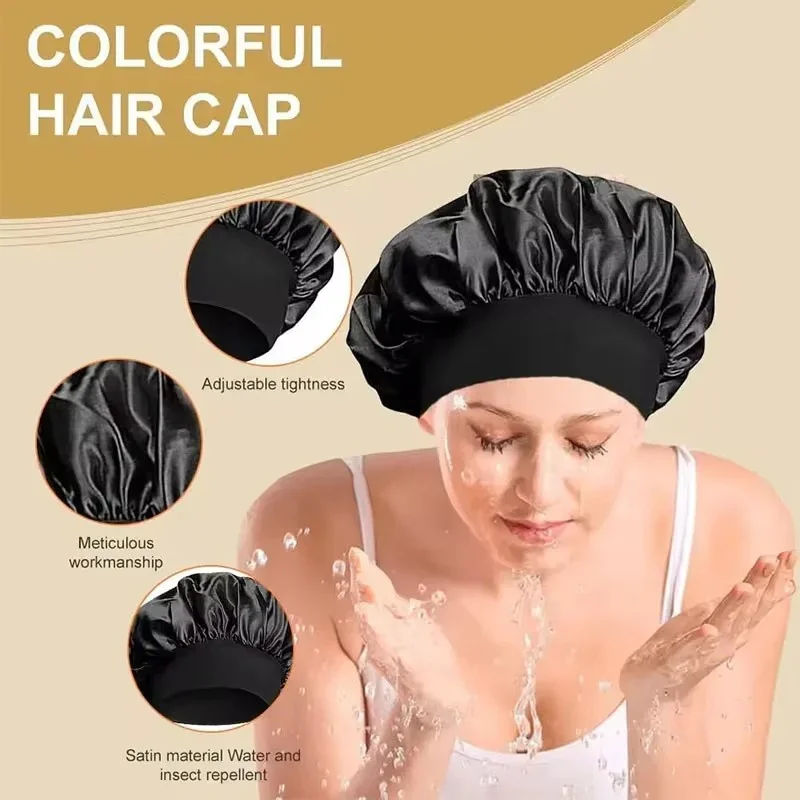 Large Satin Sleep Bonnet Silky - Hair Care Long Hair ulasan dan harga