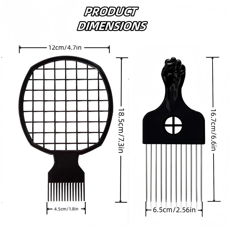2/3/4pcs Afro Twist hair comb  - Afro Pick Comb ulasan dan harga