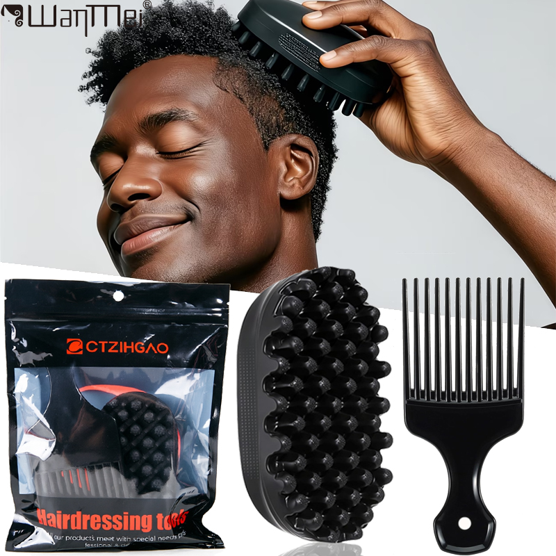 Silicone Magic Twist Hair Brus - Afro Pick Comb ulasan dan harga
