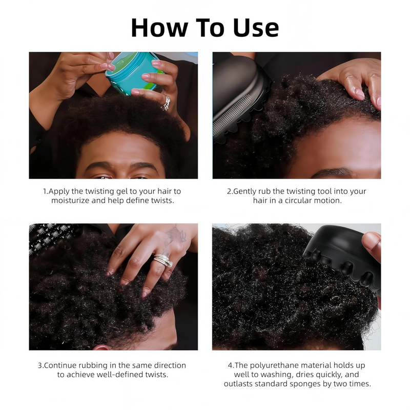 Silicone Magic Twist Hair Brus - Afro Pick Comb ulasan dan harga